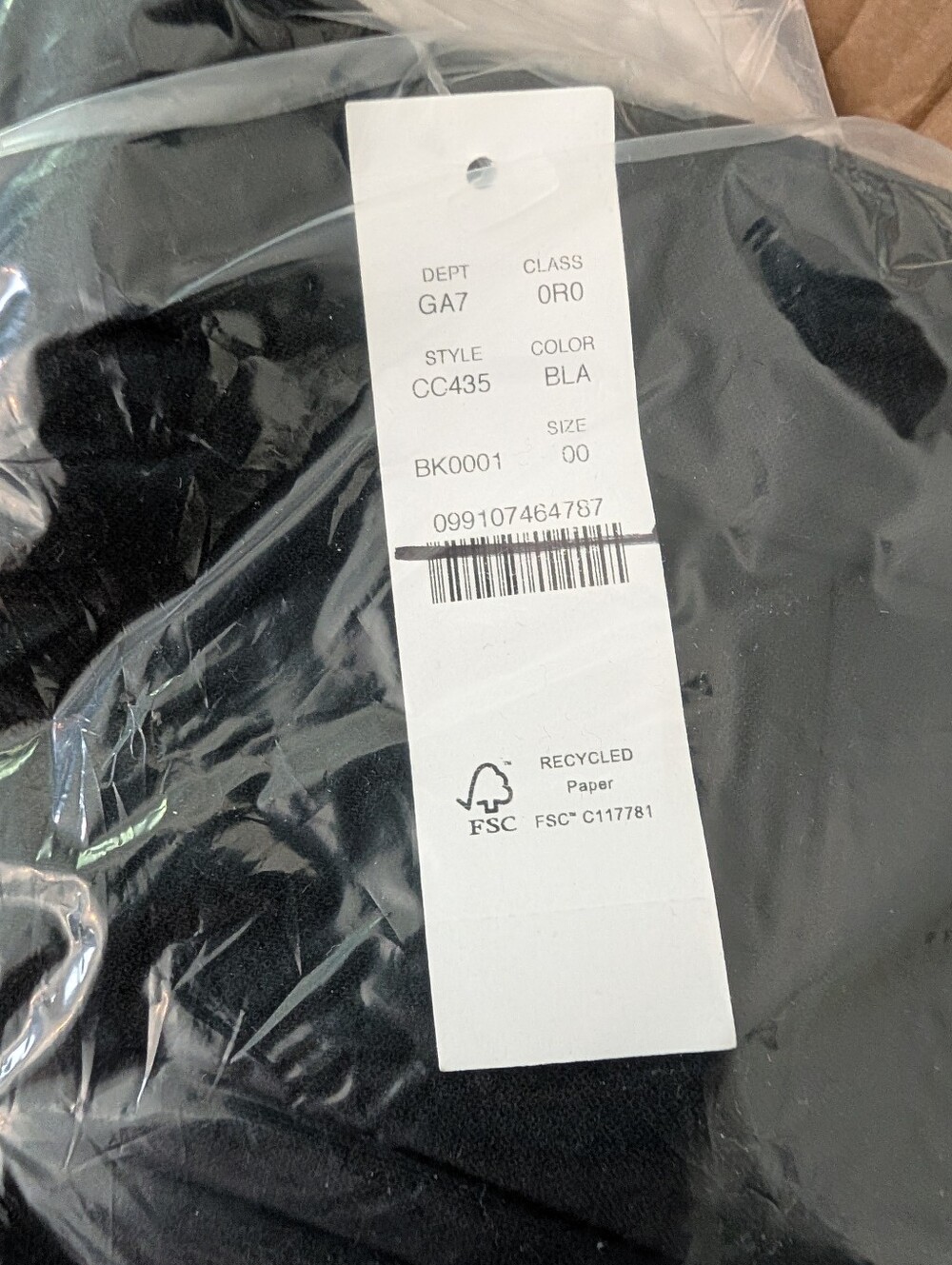 J Crew New Cameron pant in four-season stretch CC435 Size 00 NWT Black - Picture 6 of 6
